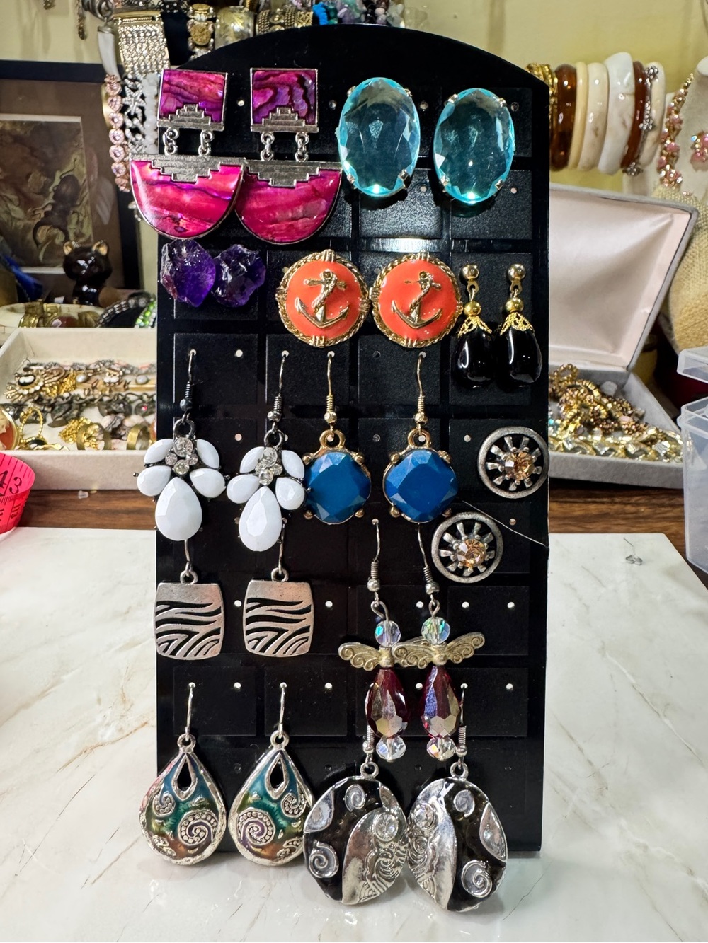 Vintage costume Assorted Women's Fashion Earring Set lot